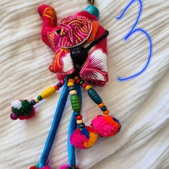 Thai hand made elephant keychains purse charms - Picture 4 of 11
